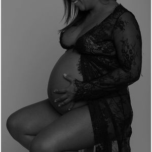 White and cream maternity shoot gowns TWO